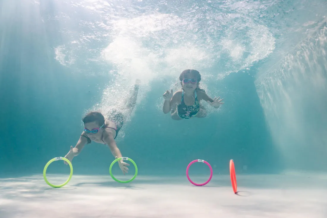 Four weighted aquatic rings multi colours