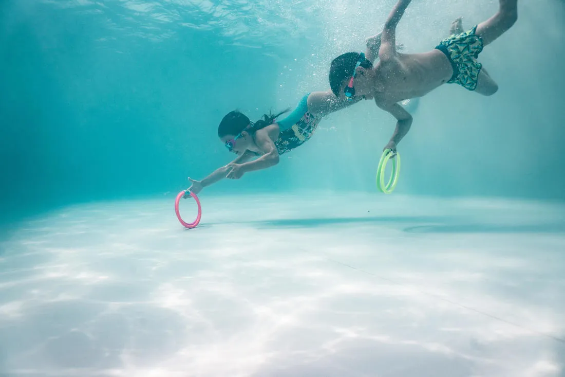 Four weighted aquatic rings multi colours