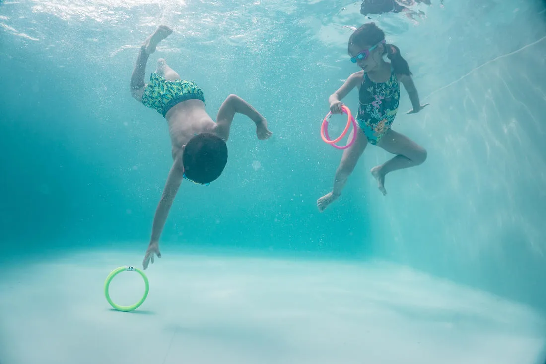 Four weighted aquatic rings multi colours