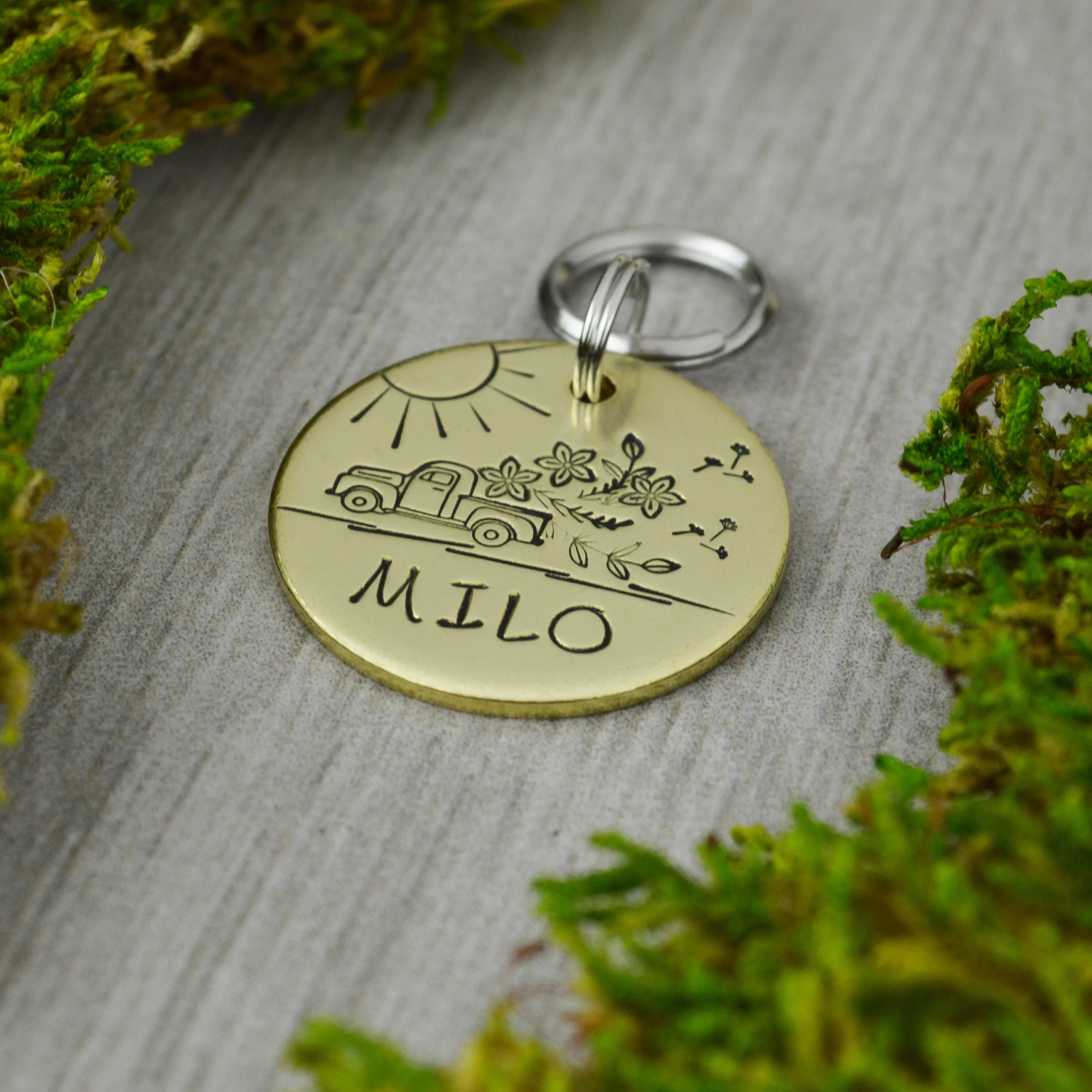 Fresh Flowers Pet ID Tag