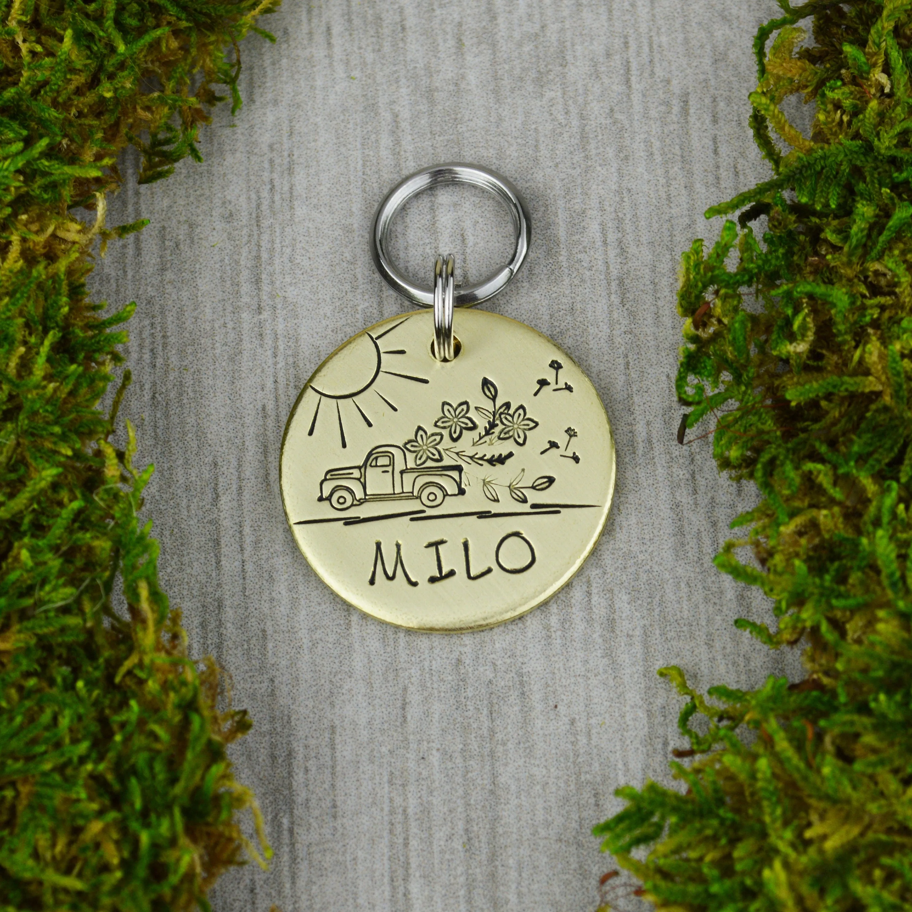 Fresh Flowers Pet ID Tag