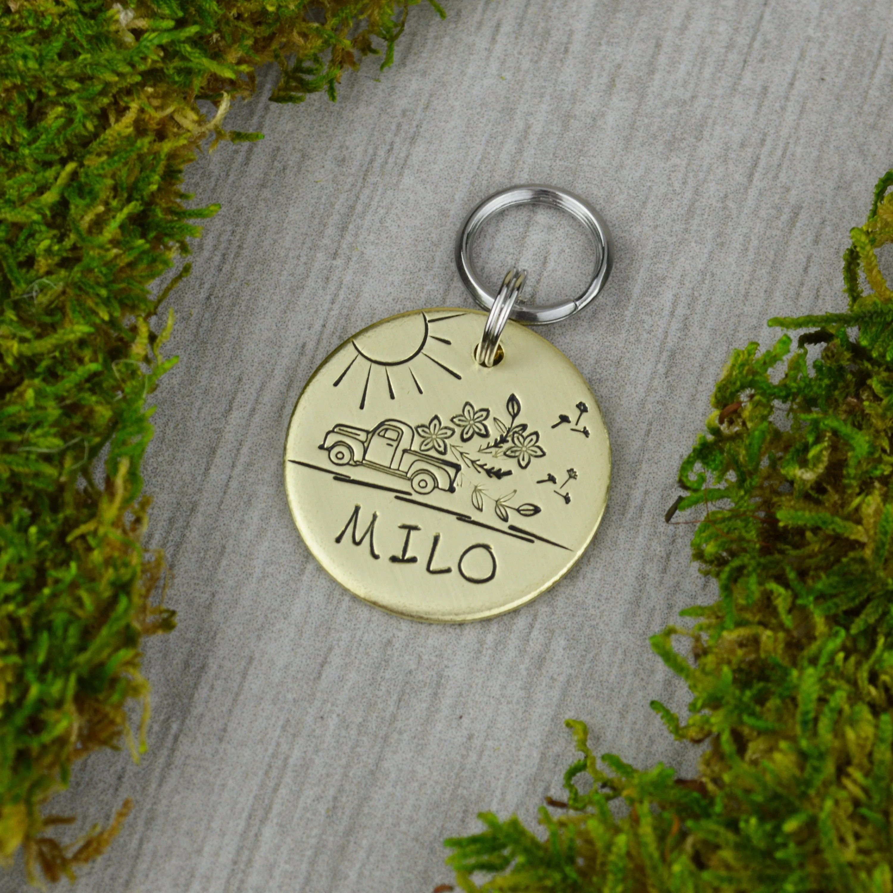 Fresh Flowers Pet ID Tag