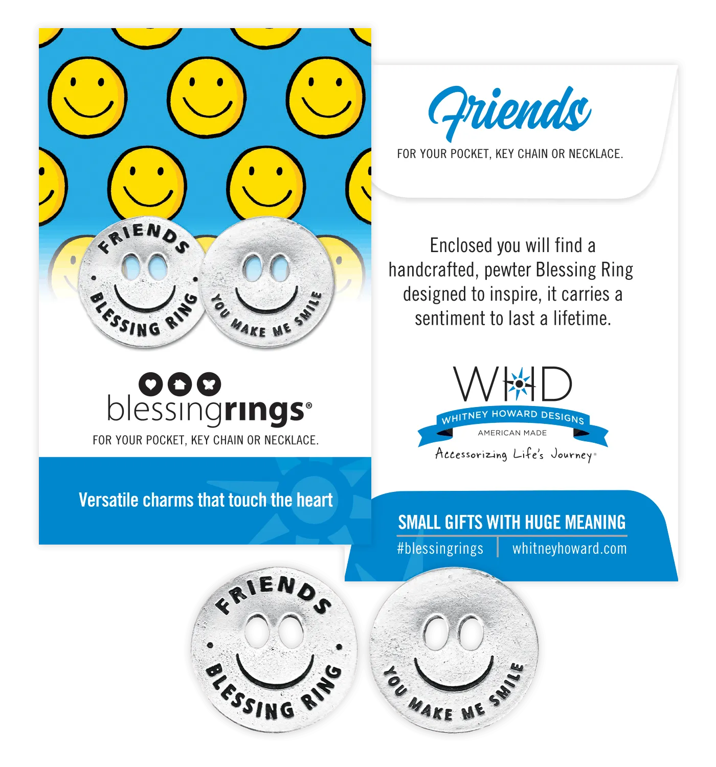 Friends Blessing Ring Charm