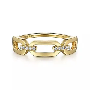 Gabriel & Co. Link Chain Style Diamond Ring