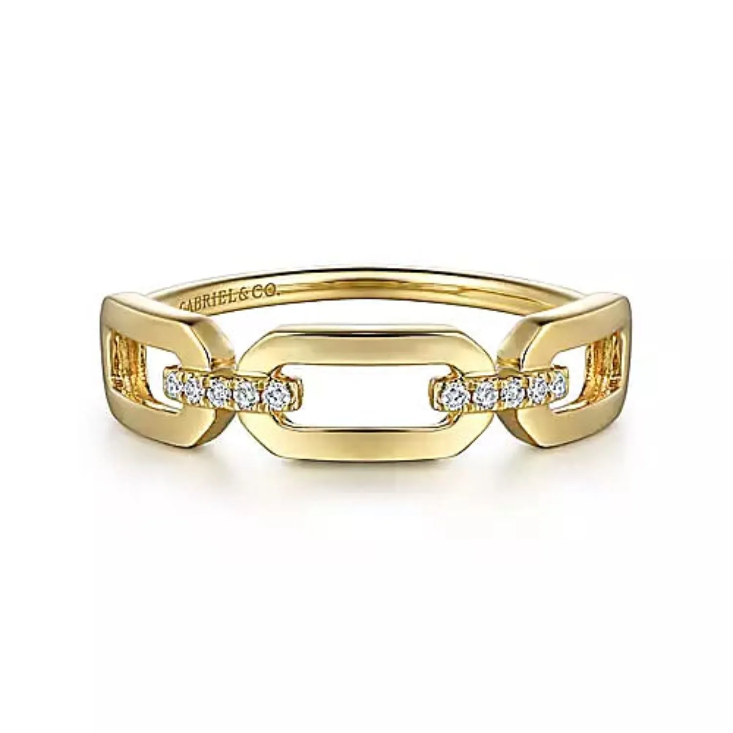 Gabriel & Co. Link Chain Style Diamond Ring