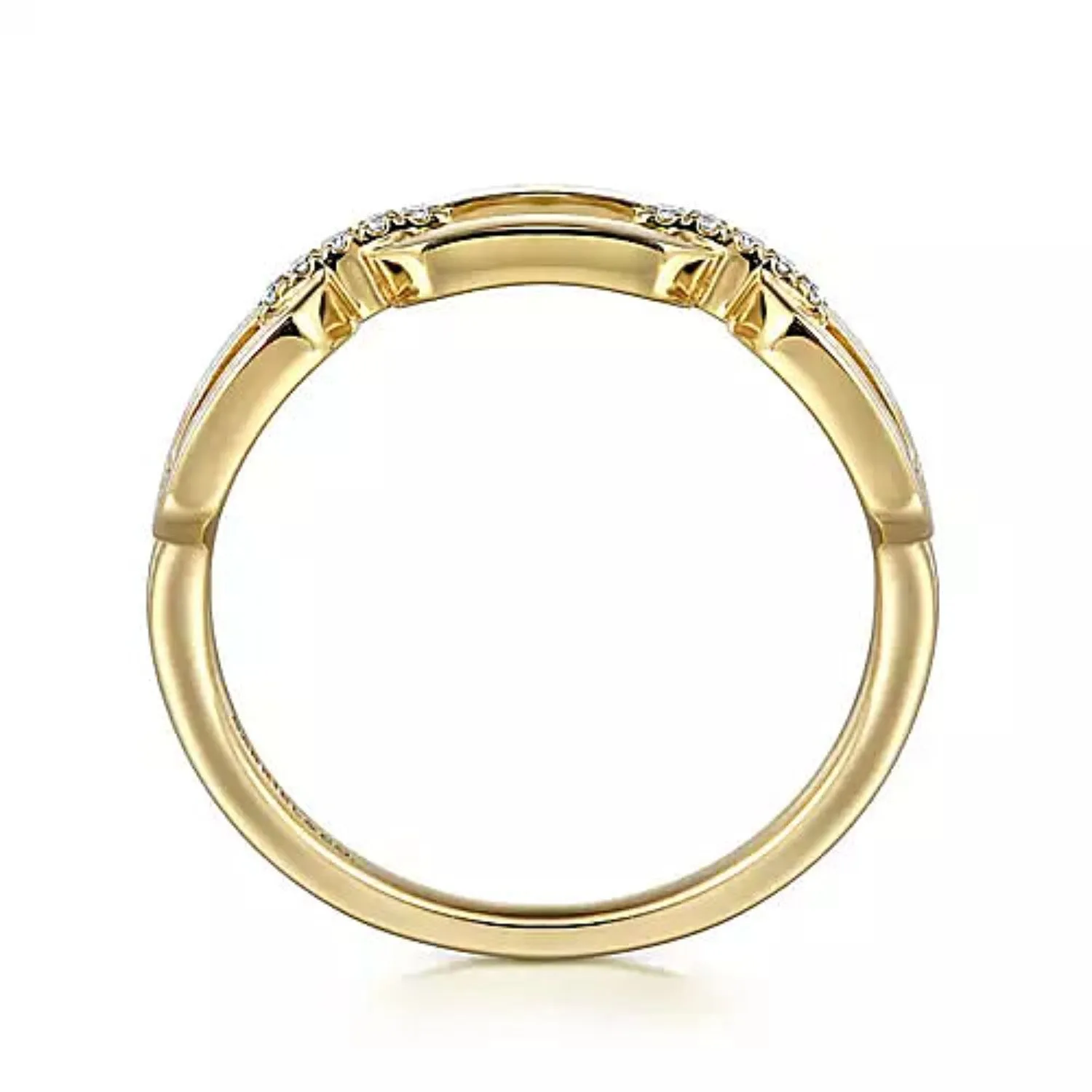 Gabriel & Co. Link Chain Style Diamond Ring