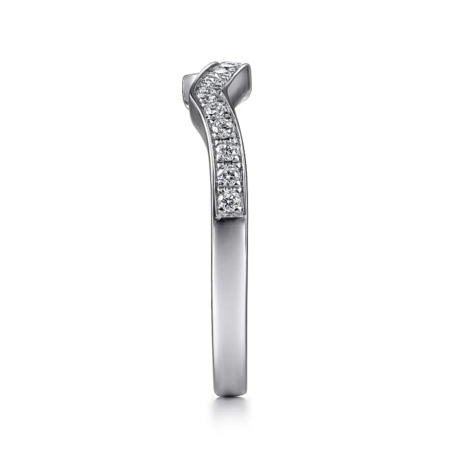 Gabriel & Co. "Aleesa" Curved Diamond Wedding Band