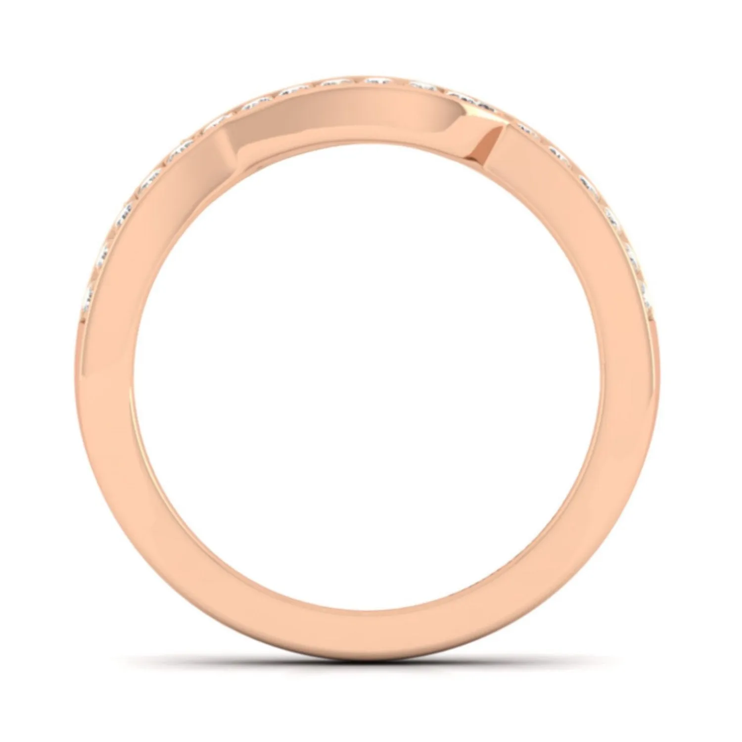 Gabriel & Co. "Aleesa" Curved Diamond Wedding Band