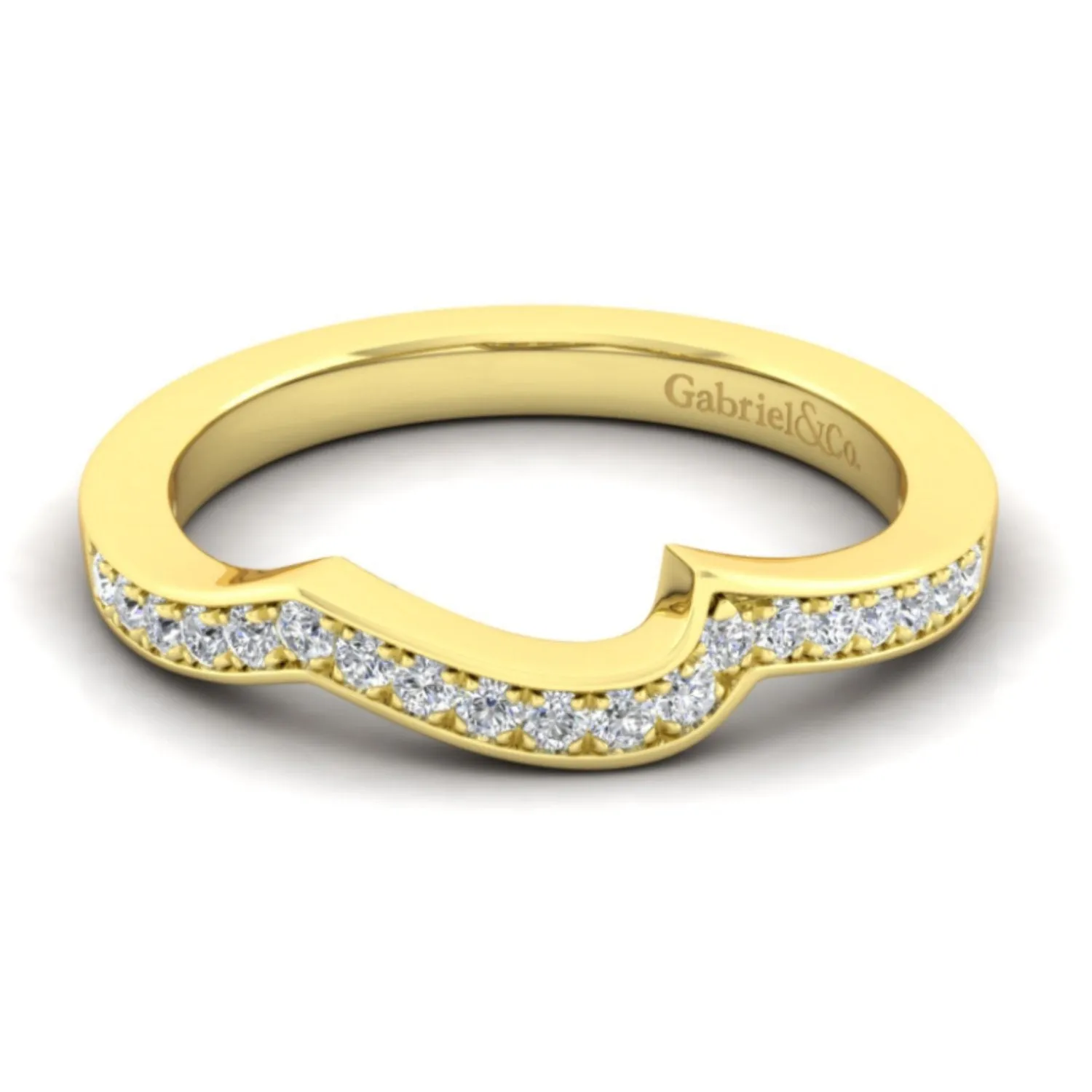 Gabriel & Co. "Aleesa" Curved Diamond Wedding Band