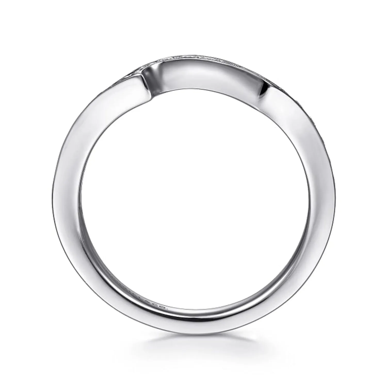 Gabriel & Co. "Aleesa" Curved Diamond Wedding Band