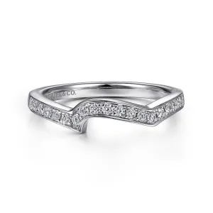 Gabriel & Co. "Aleesa" Curved Diamond Wedding Band