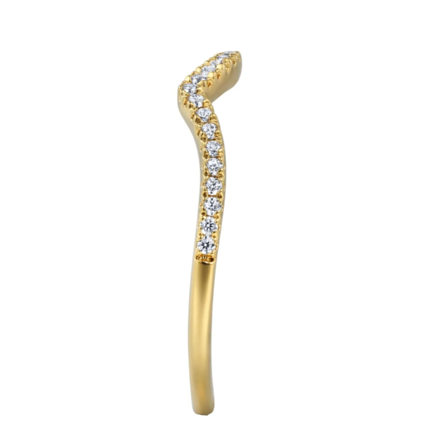 Gabriel & Co. "Courtney" Curved Diamond Wedding Band