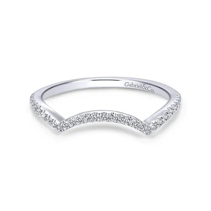 Gabriel & Co. "Courtney" Curved Diamond Wedding Band