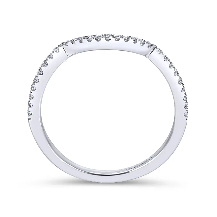 Gabriel & Co. "Courtney" Curved Diamond Wedding Band