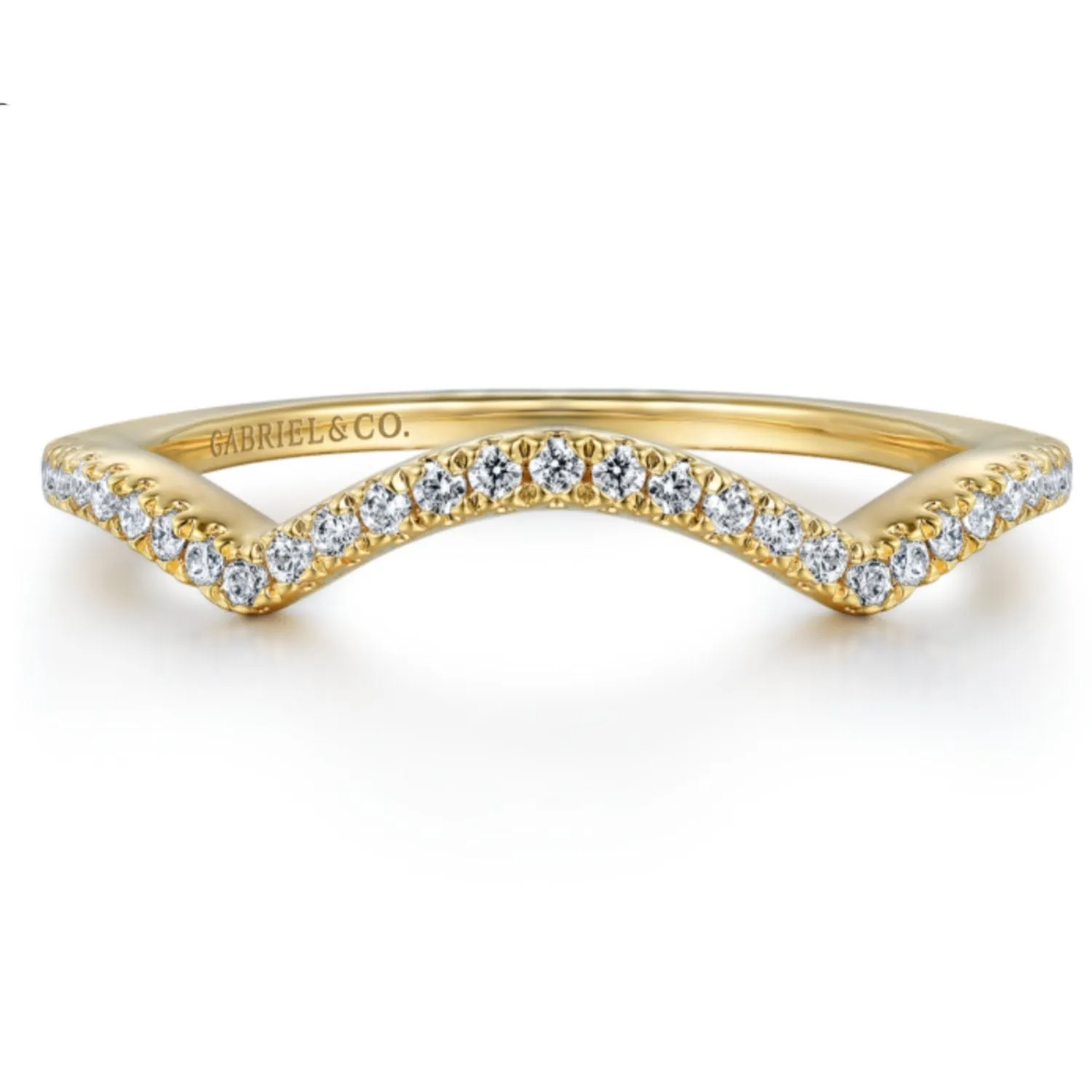 Gabriel & Co. "Courtney" Curved Diamond Wedding Band