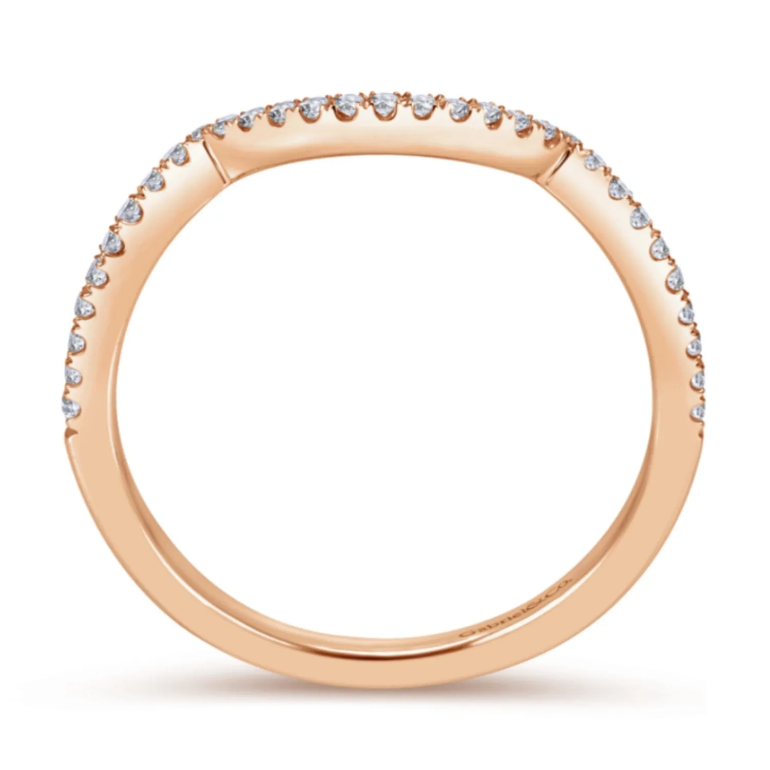 Gabriel & Co. "Courtney" Curved Diamond Wedding Band