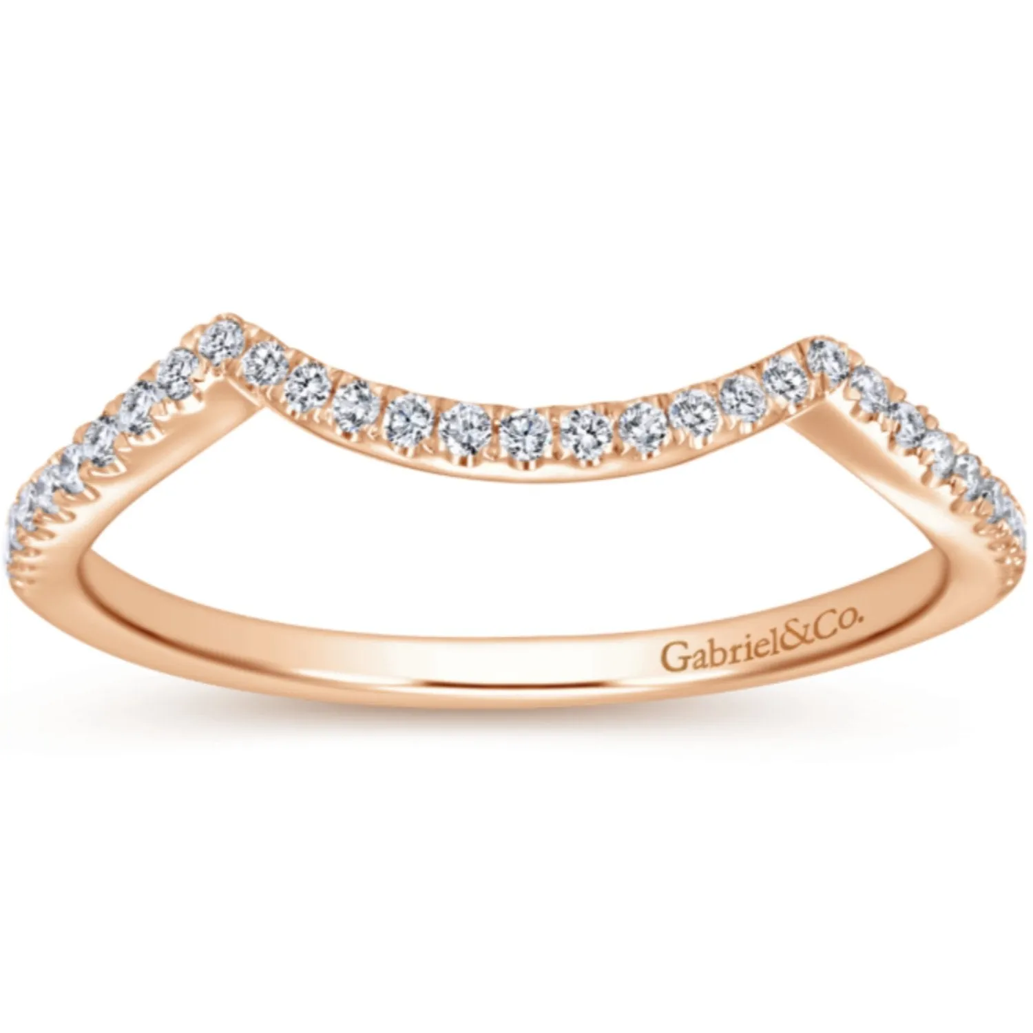 Gabriel & Co. "Courtney" Curved Diamond Wedding Band