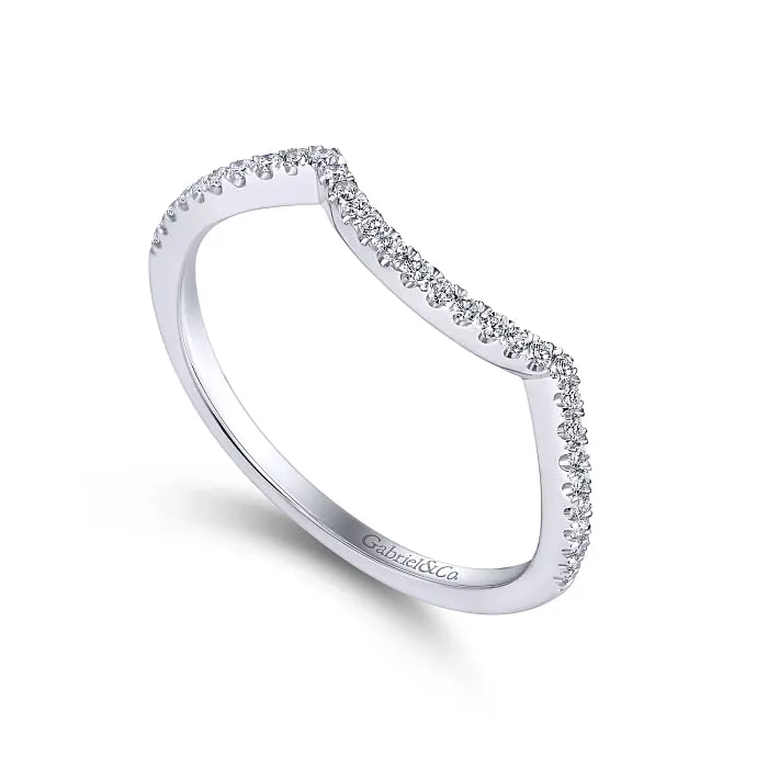 Gabriel & Co. "Courtney" Curved Diamond Wedding Band