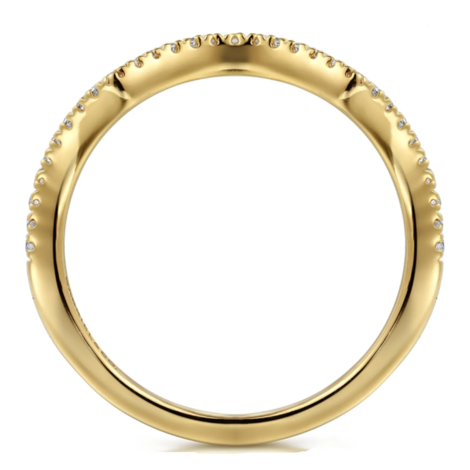 Gabriel & Co. "Courtney" Curved Diamond Wedding Band