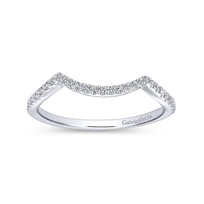 Gabriel & Co. "Courtney" Curved Diamond Wedding Band