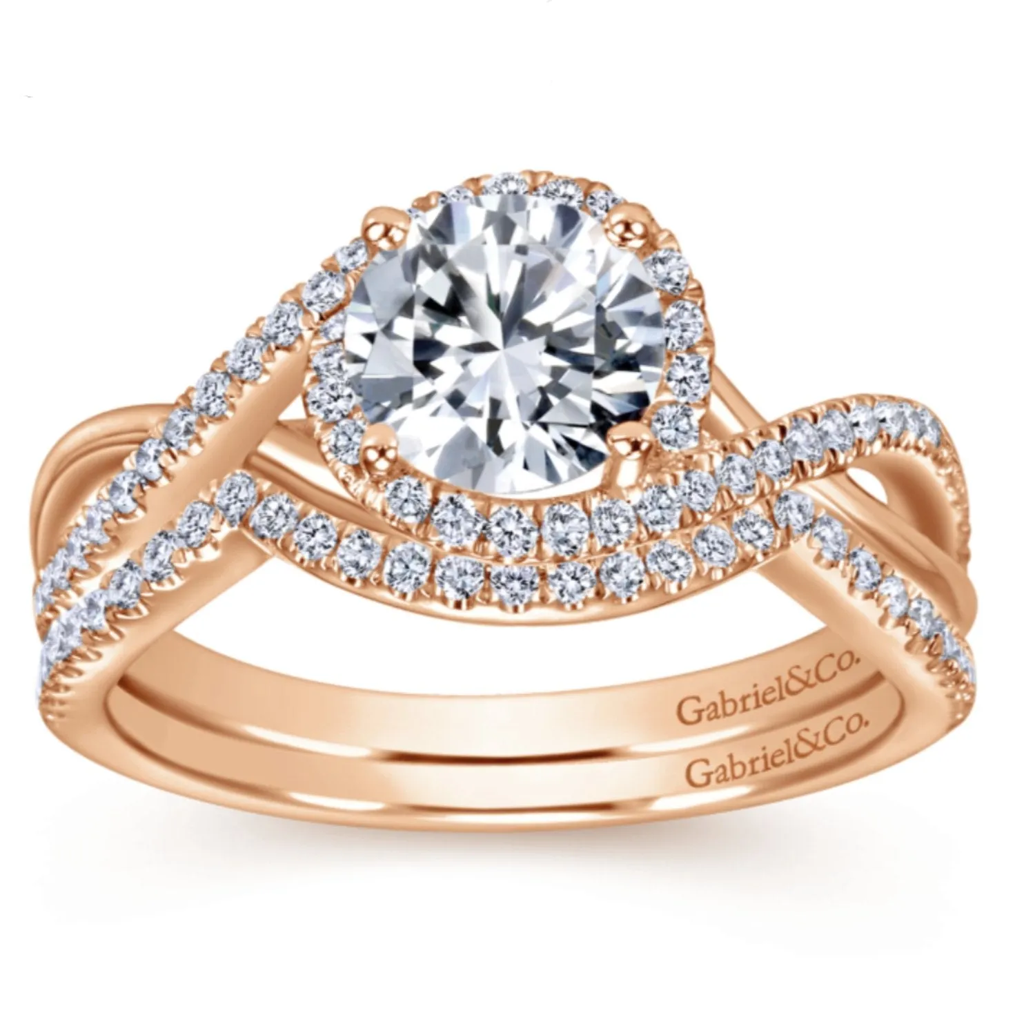 Gabriel & Co. "Courtney" Curved Diamond Wedding Band