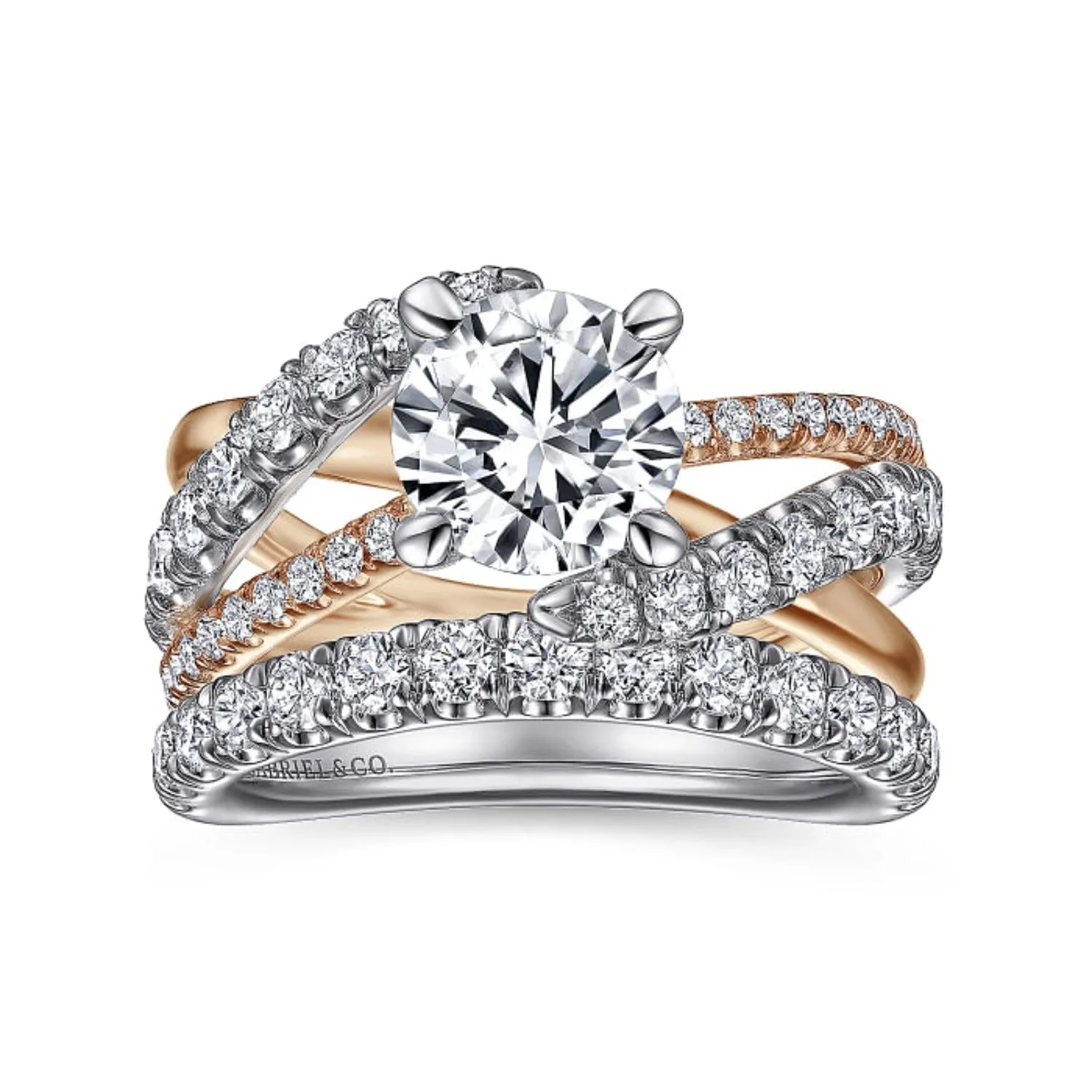 Gabriel & Co. "Zaira" Curved Diamond Wedding Band