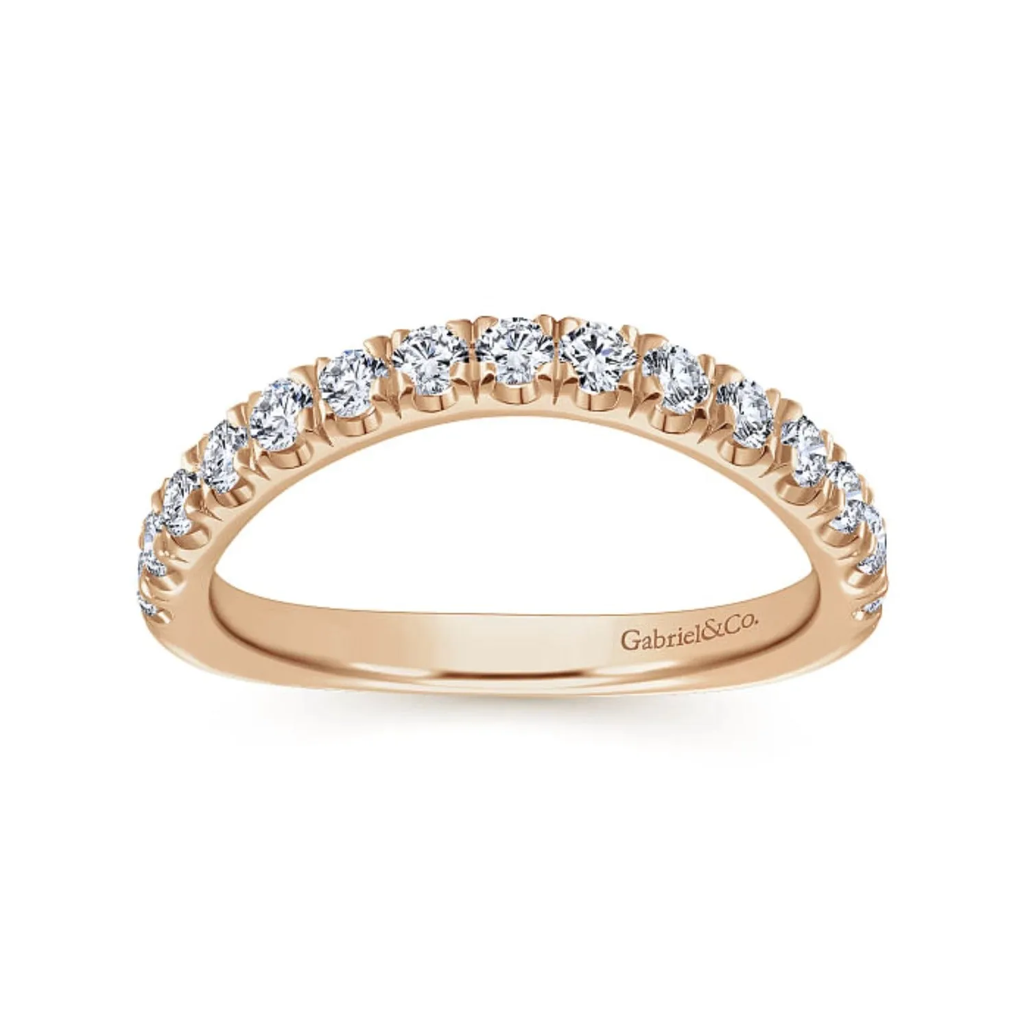 Gabriel & Co. "Zaira" Curved Diamond Wedding Band