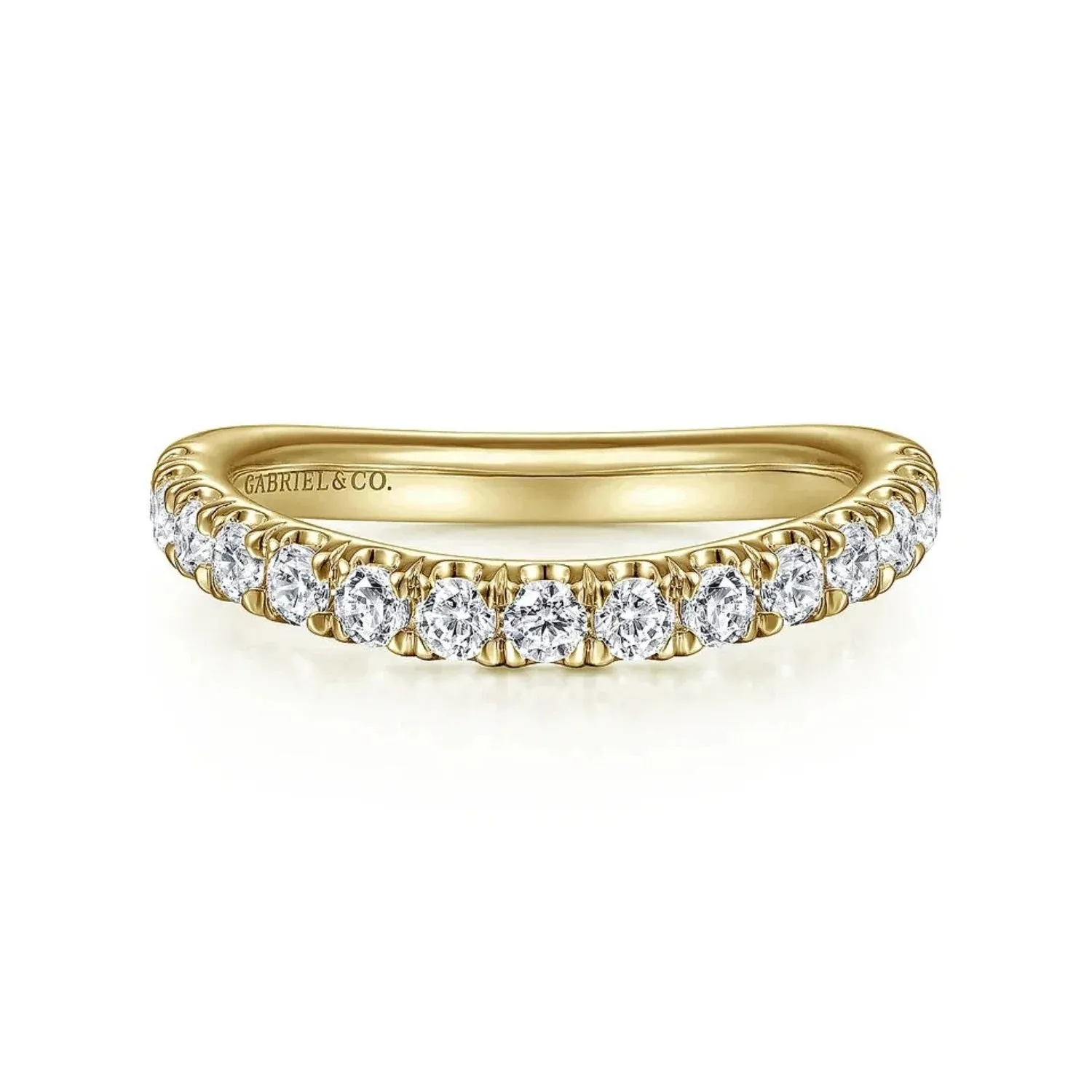 Gabriel & Co. "Zaira" Curved Diamond Wedding Band