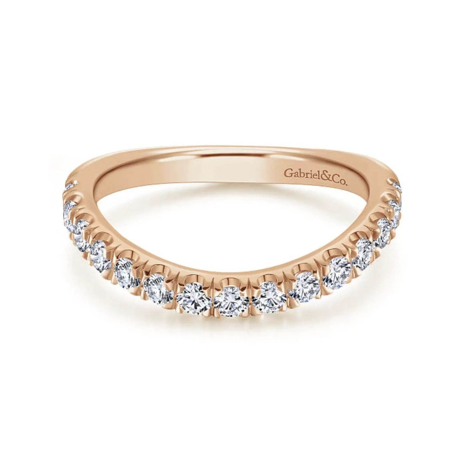 Gabriel & Co. "Zaira" Curved Diamond Wedding Band