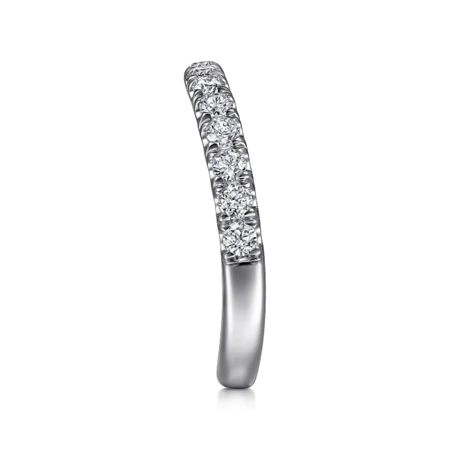 Gabriel & Co. "Zaira" Curved Diamond Wedding Band