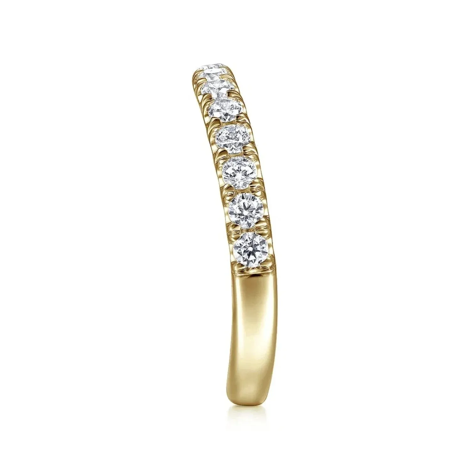 Gabriel & Co. "Zaira" Curved Diamond Wedding Band