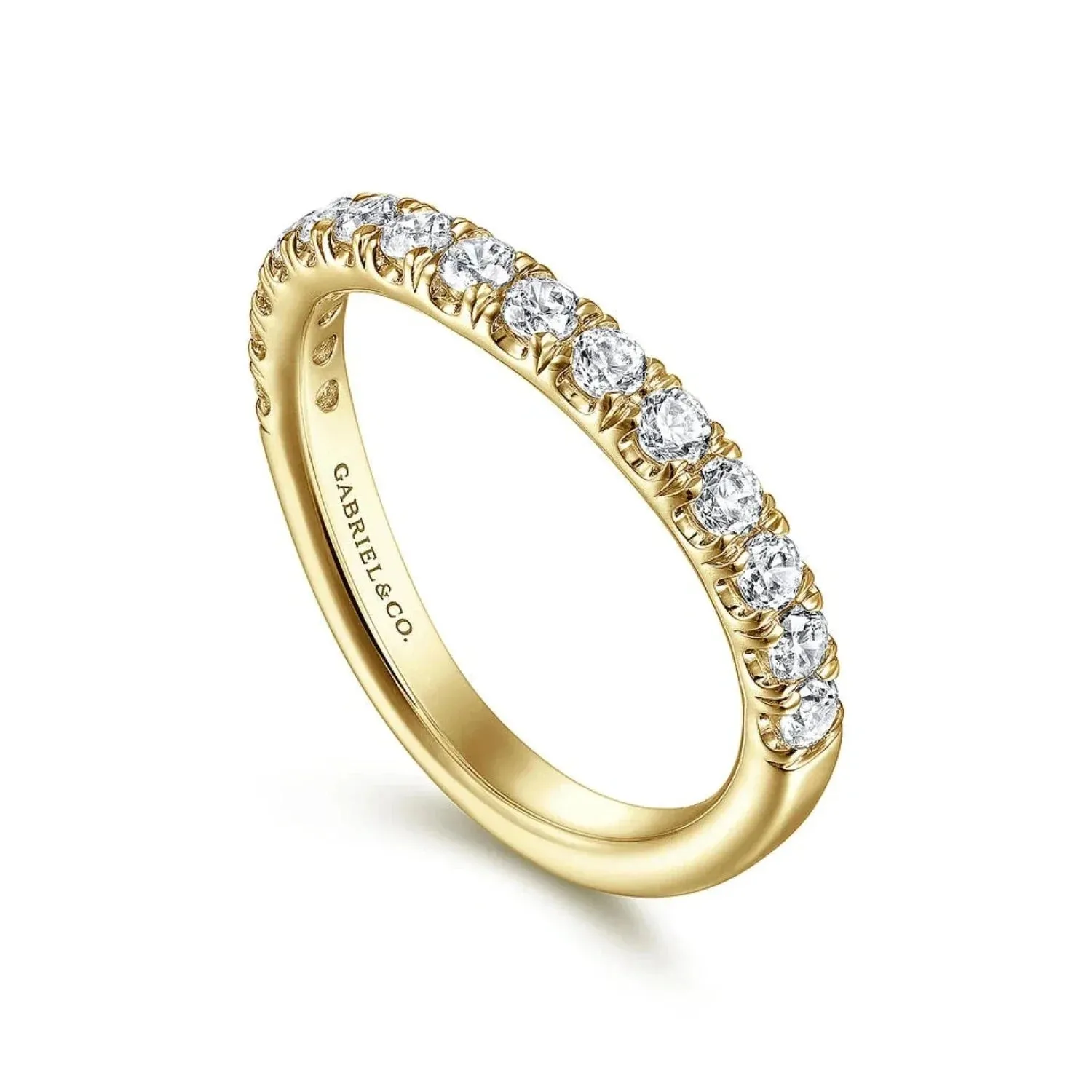 Gabriel & Co. "Zaira" Curved Diamond Wedding Band