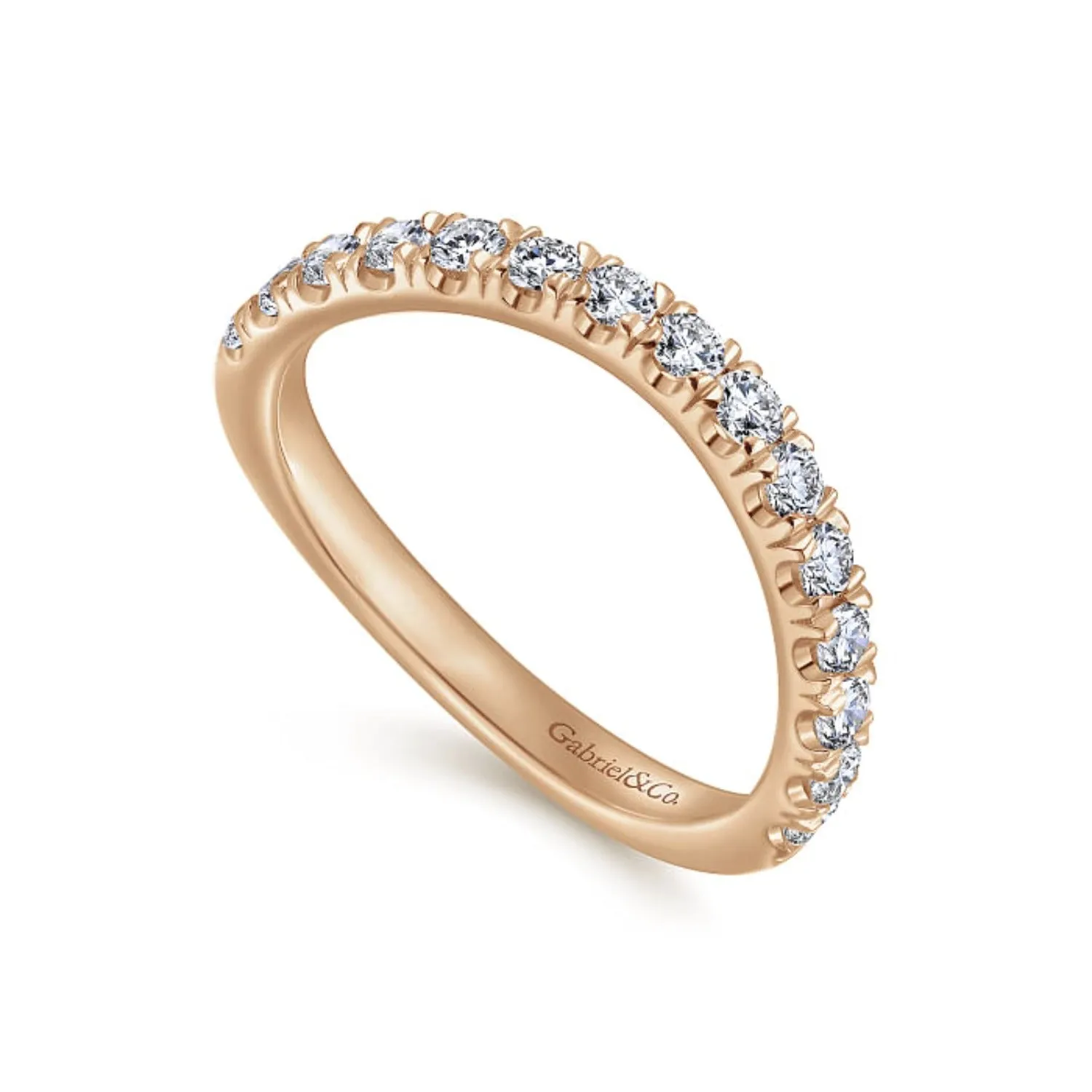 Gabriel & Co. "Zaira" Curved Diamond Wedding Band