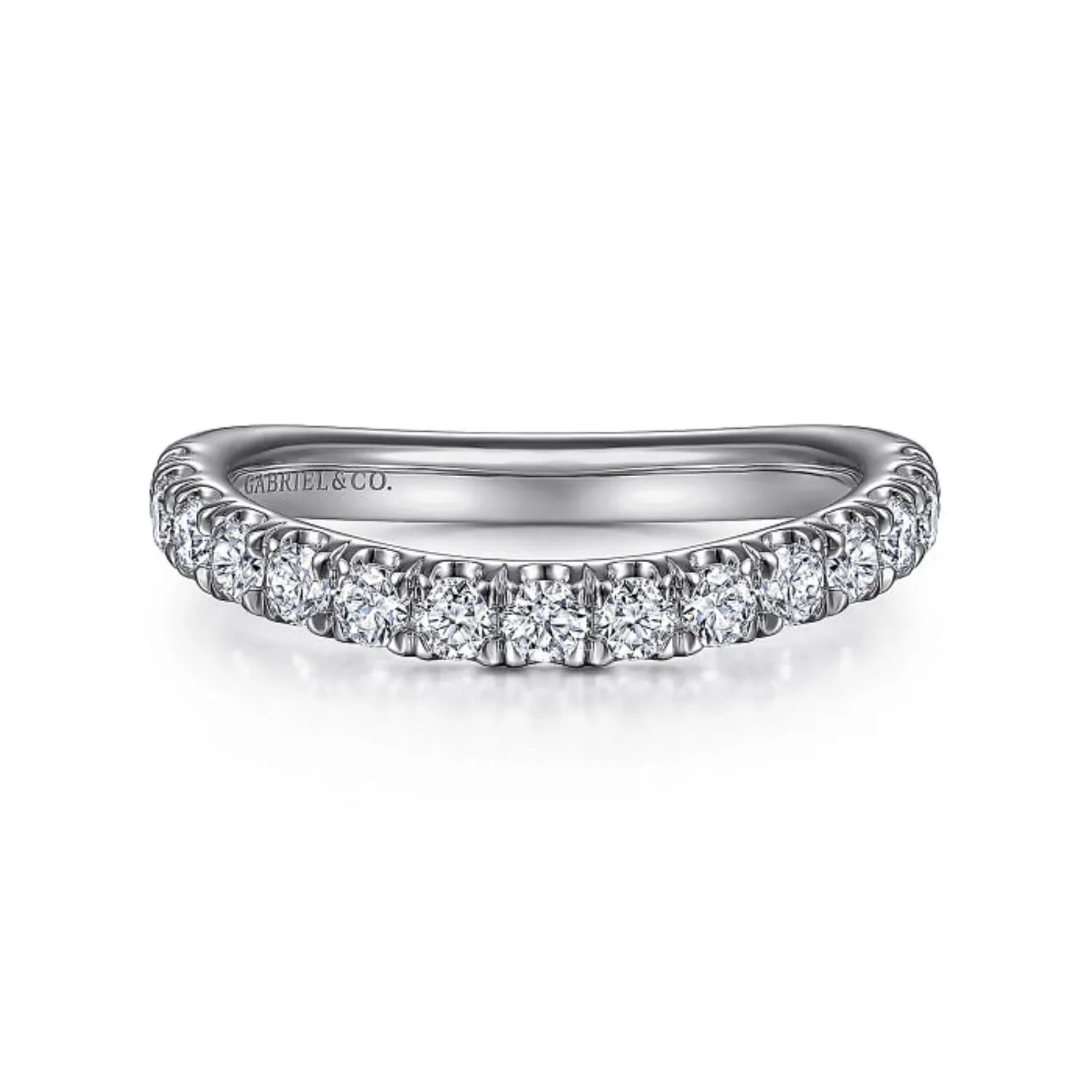 Gabriel & Co. "Zaira" Curved Diamond Wedding Band