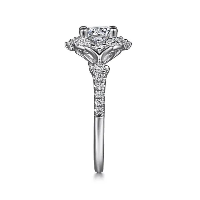 Gabriel & Co. Vintage Inspired Halo Diamond Engagement Ring ER14411R4W44JJ