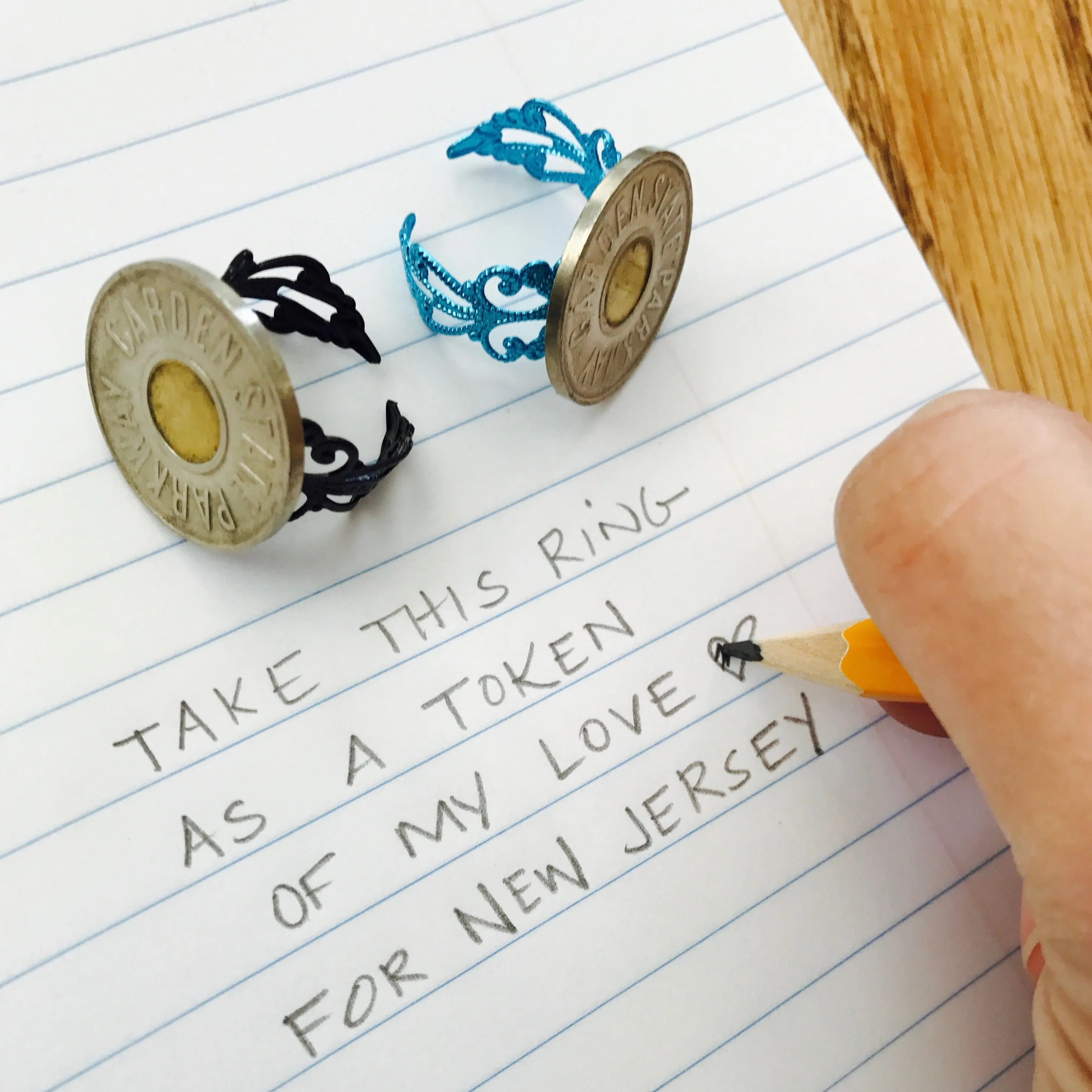Garden State Parkway Token Ring - FILIGREE COLORS