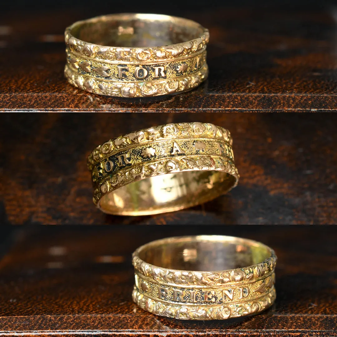 Georgian "For A Friend" Heart Ring