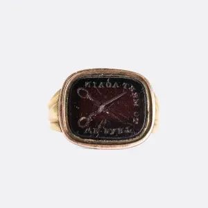 Georgian "We part to meet again" Love Token Intaglio Signet Ring