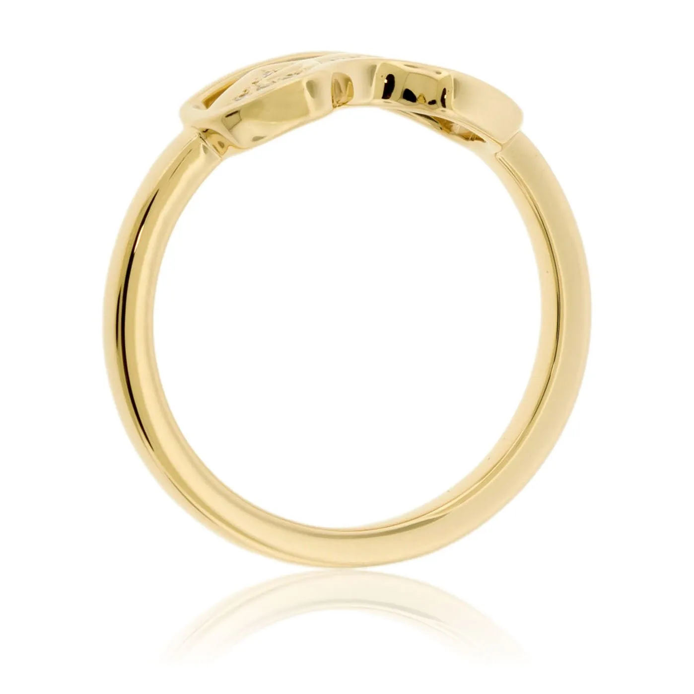 Gold Goggles Ring with Diamond Mountain