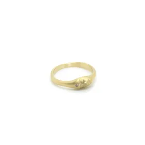 Gold Little Grey Lady Ring with Diamond