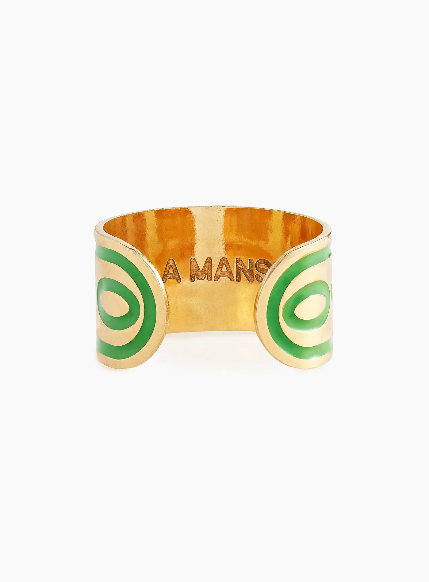 Goldie Green Emanem Ring