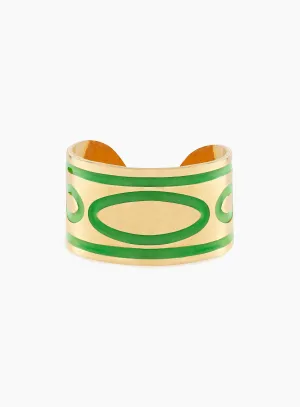 Goldie Green Emanem Ring