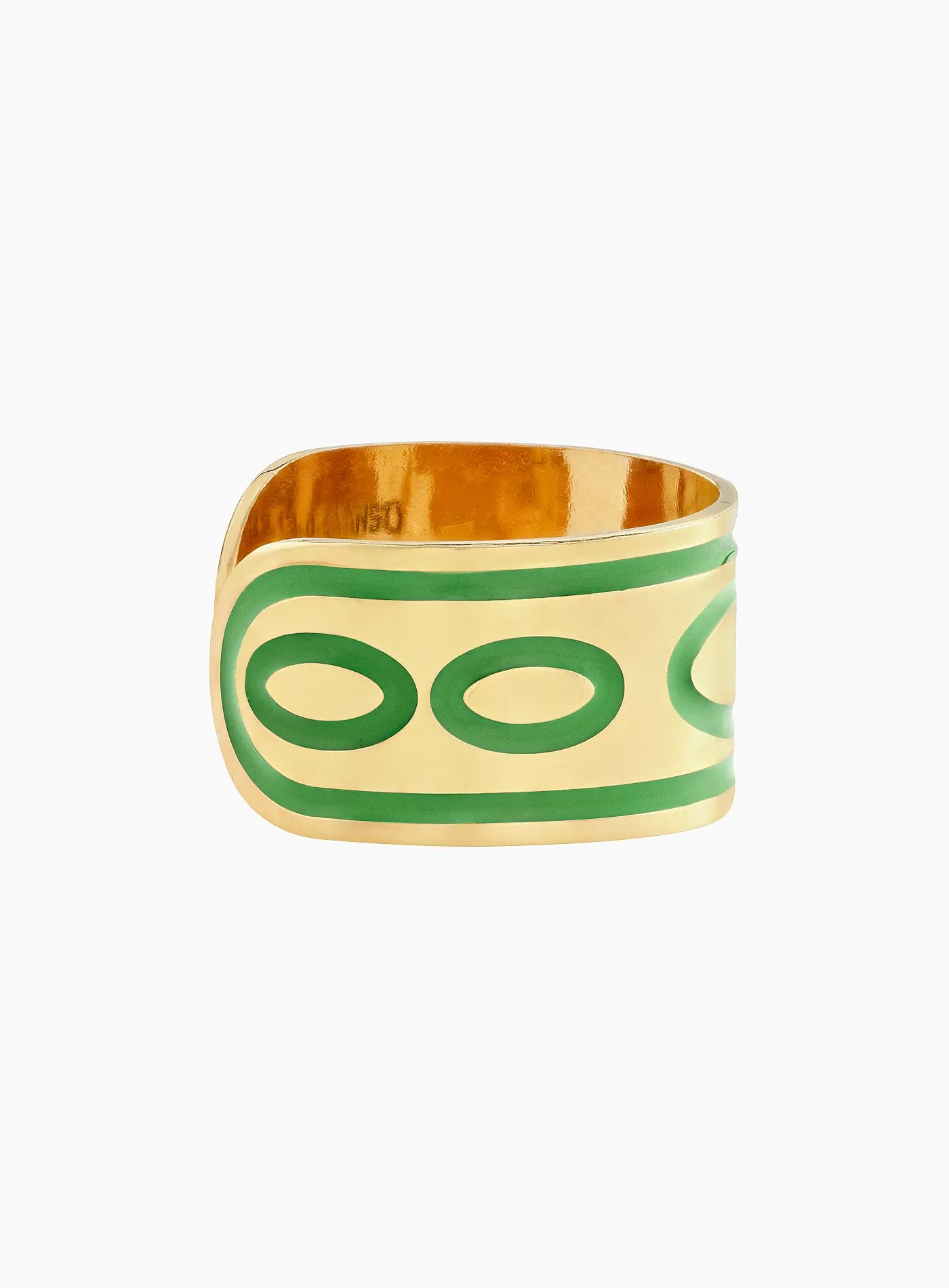 Goldie Green Emanem Ring