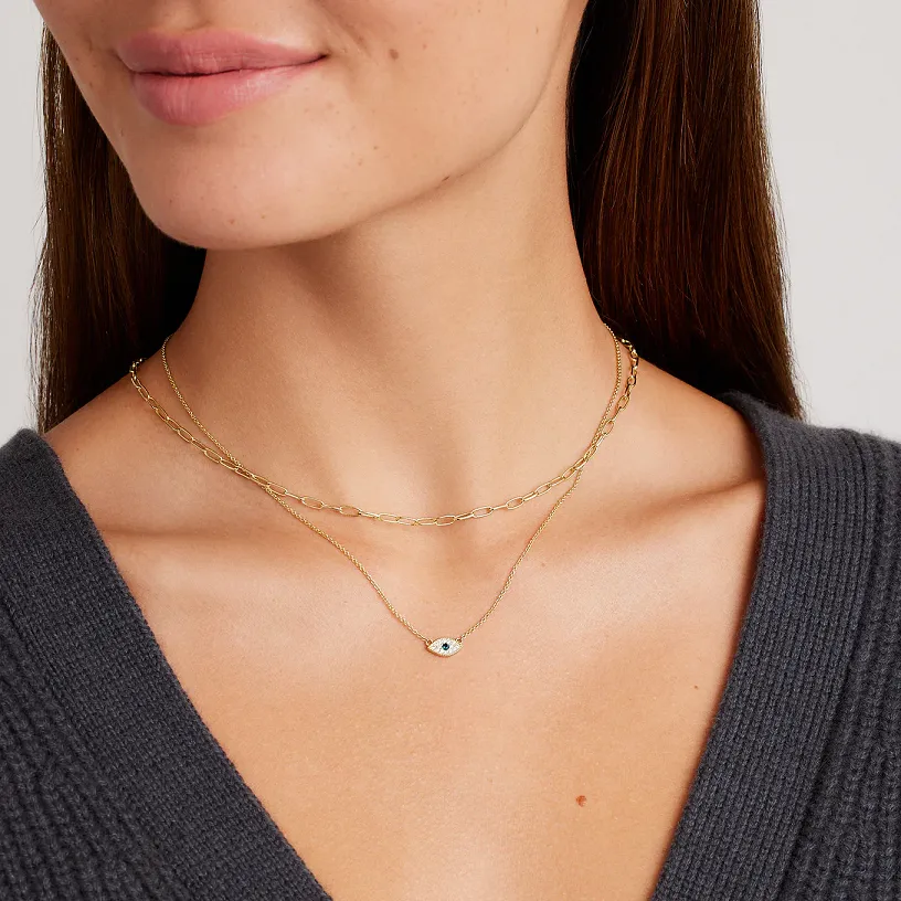 Gorjana Evil Eye Charm Necklace