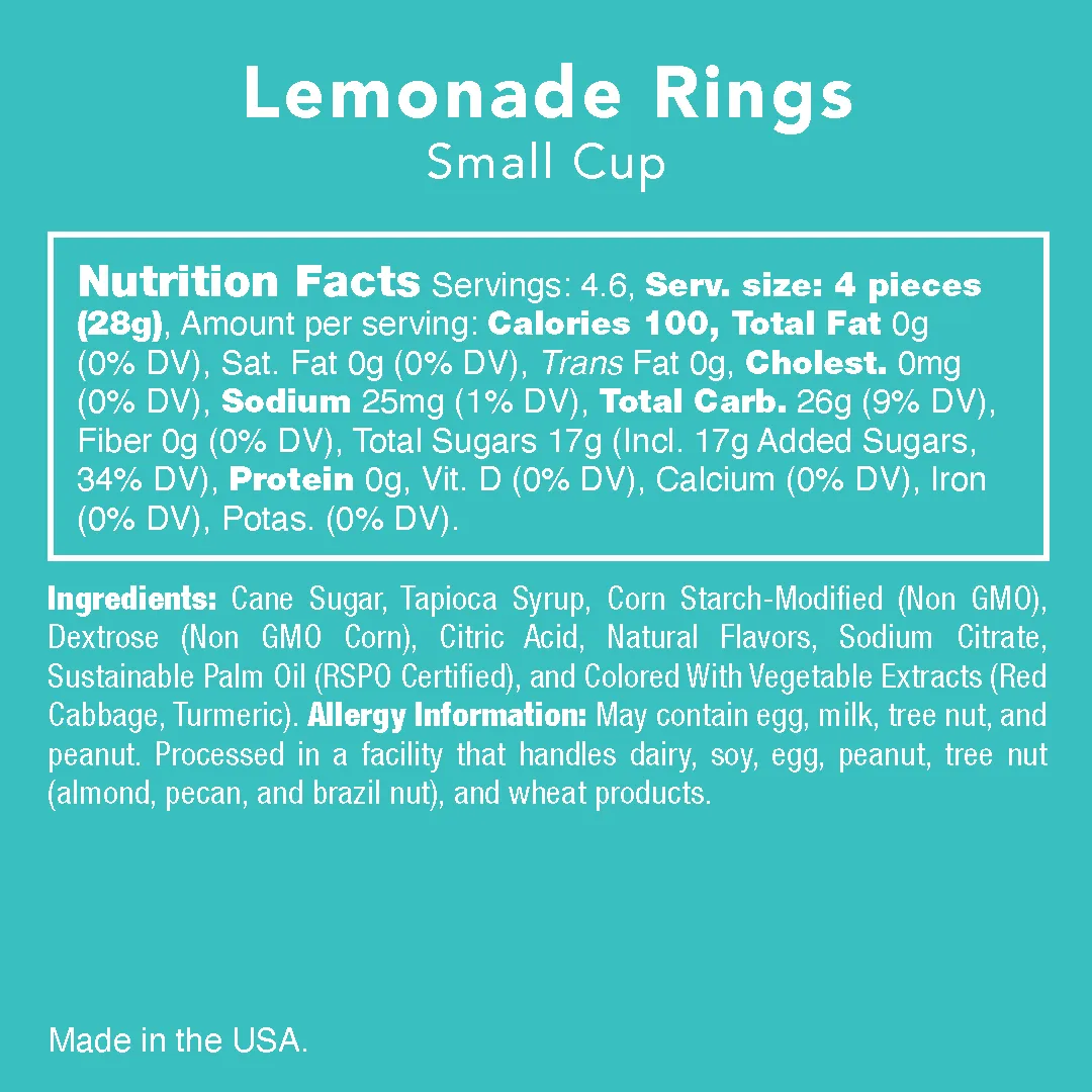 Gummy Candy Lemonade Rings | Candy Club