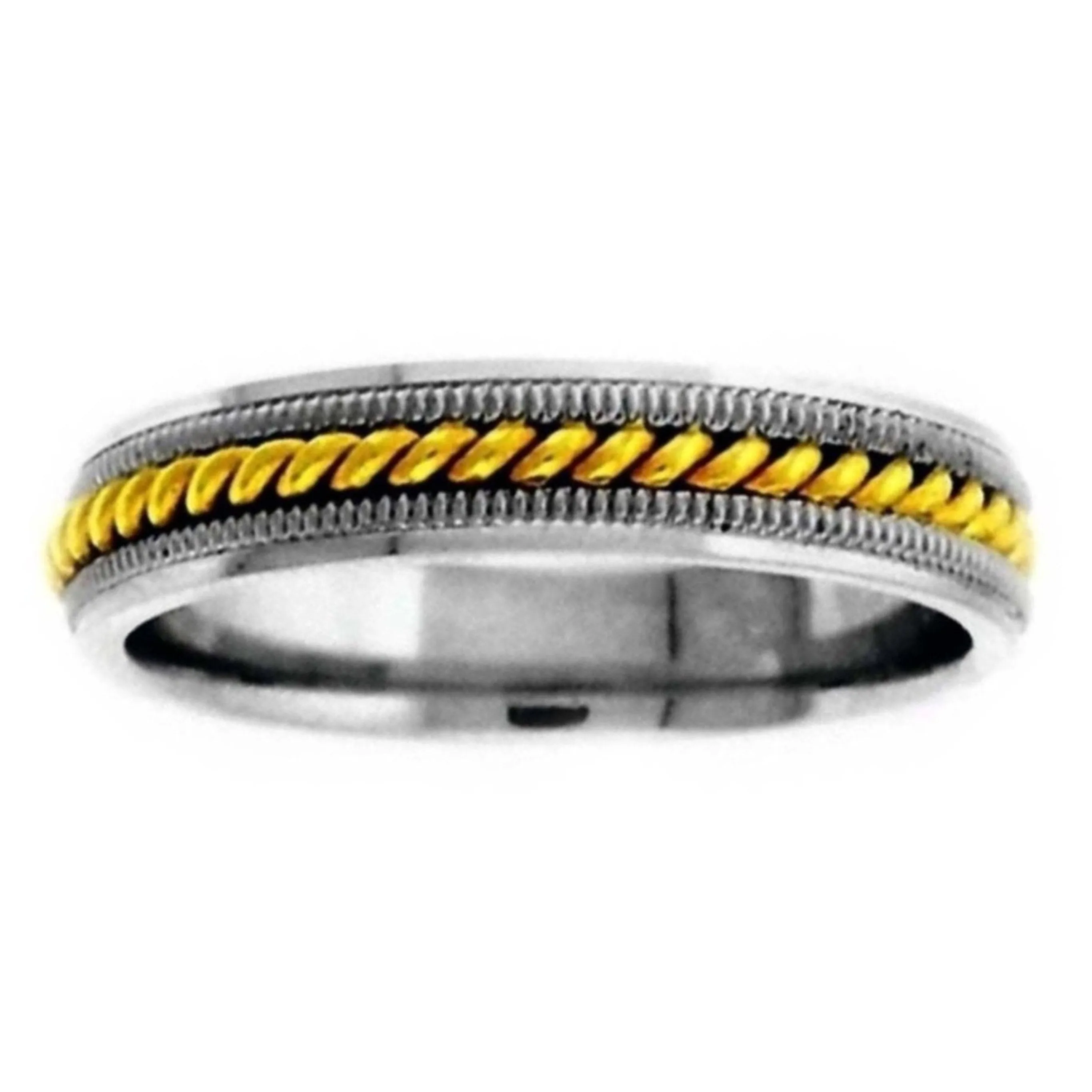 Hand Braided Milgrain Edge Ring Band