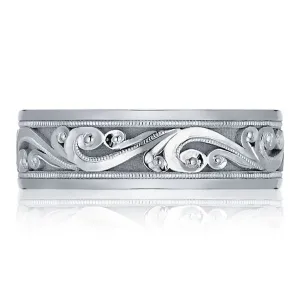 Hand Engraved Gents Wedding Band