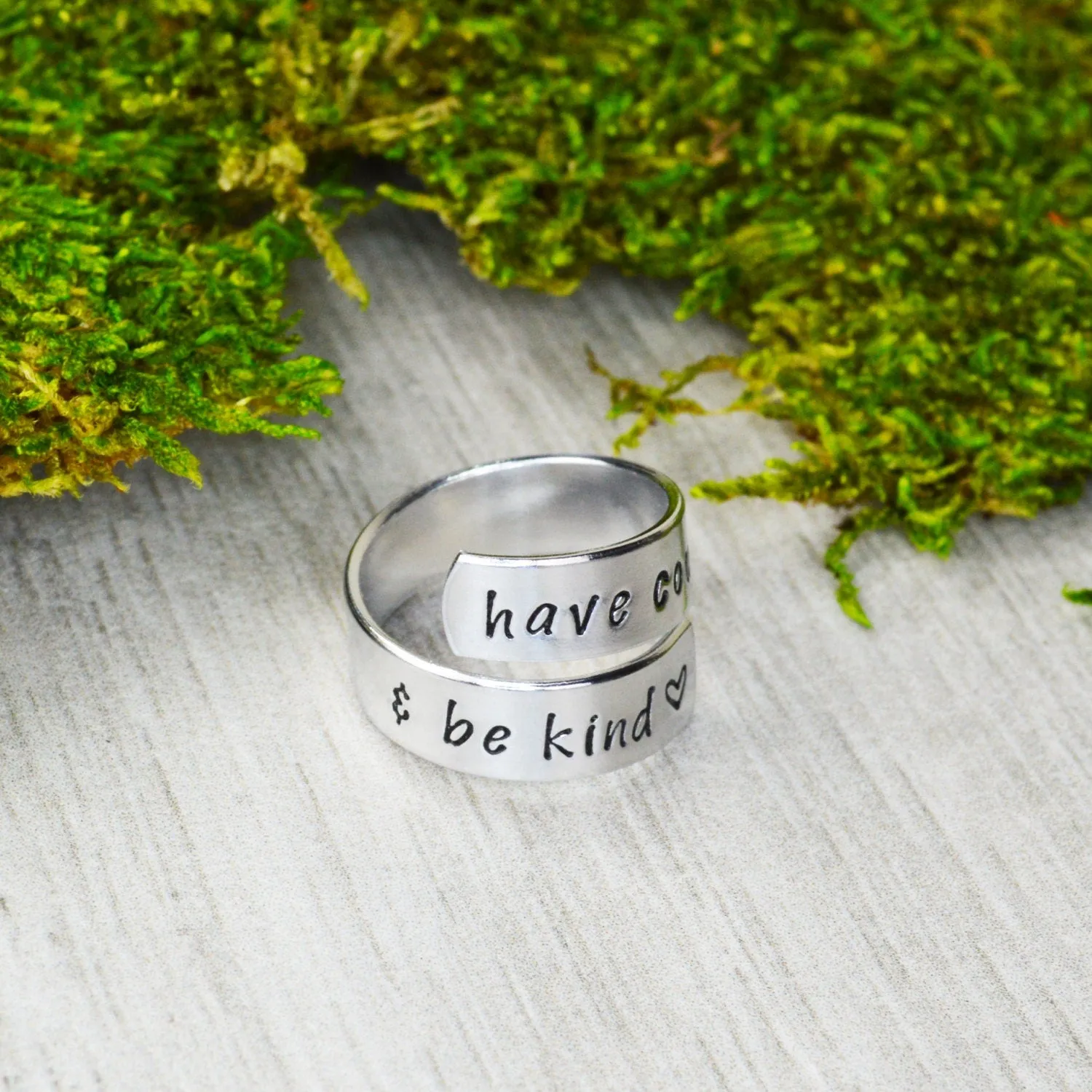 Have Courage and Be Kind Wrap Ring