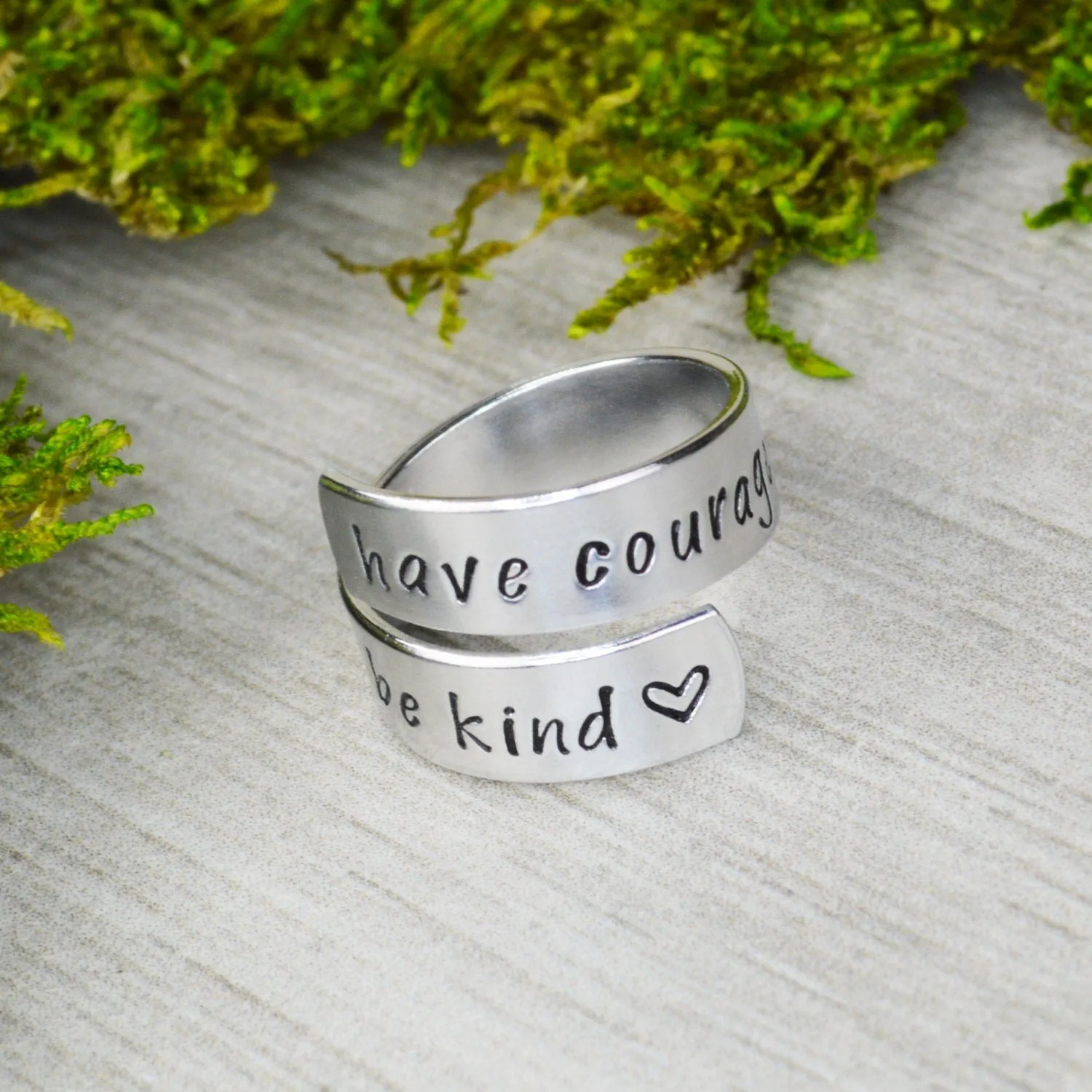 Have Courage and Be Kind Wrap Ring