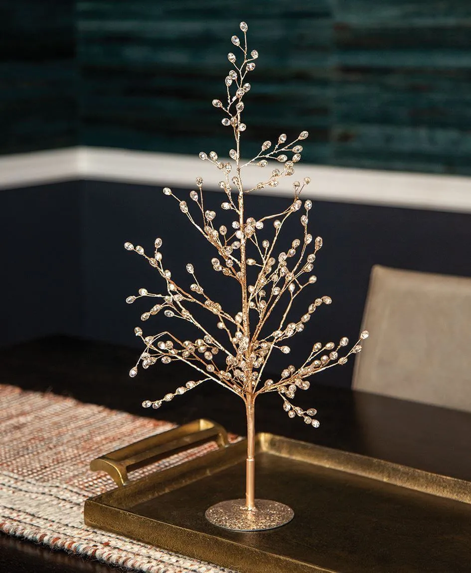 Holiday Gold Crystal Floral Collection